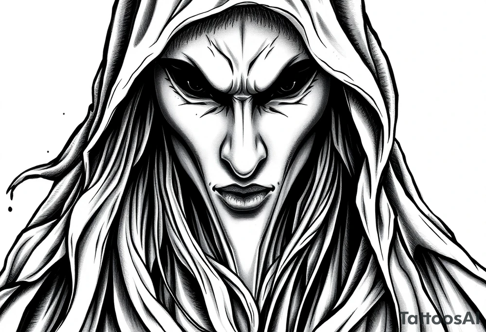 Hot sexy ghost tattoo idea