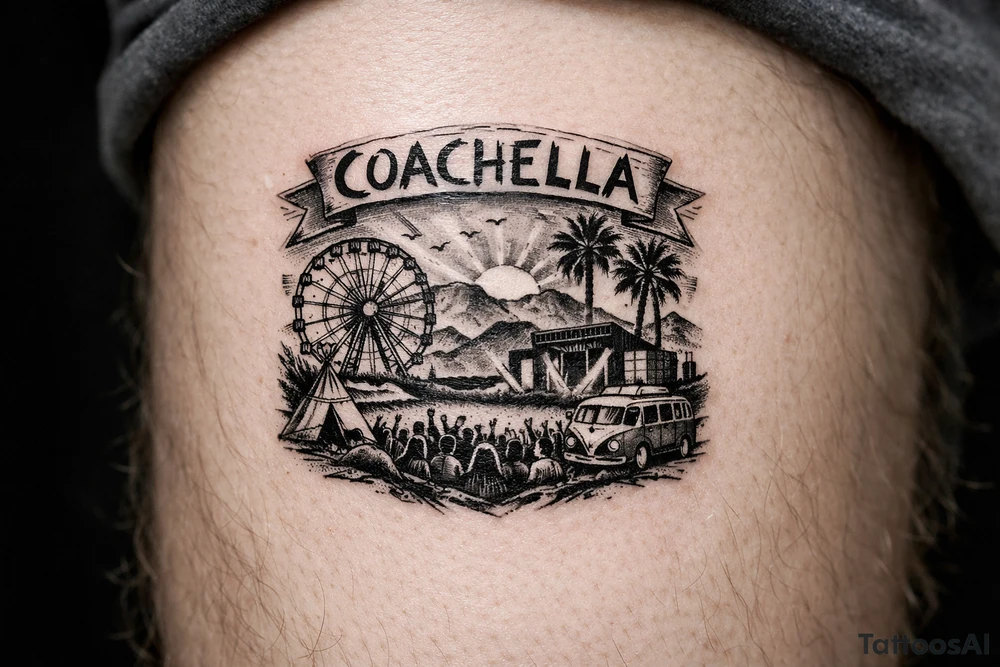 Coachella music festival tattoo idea
