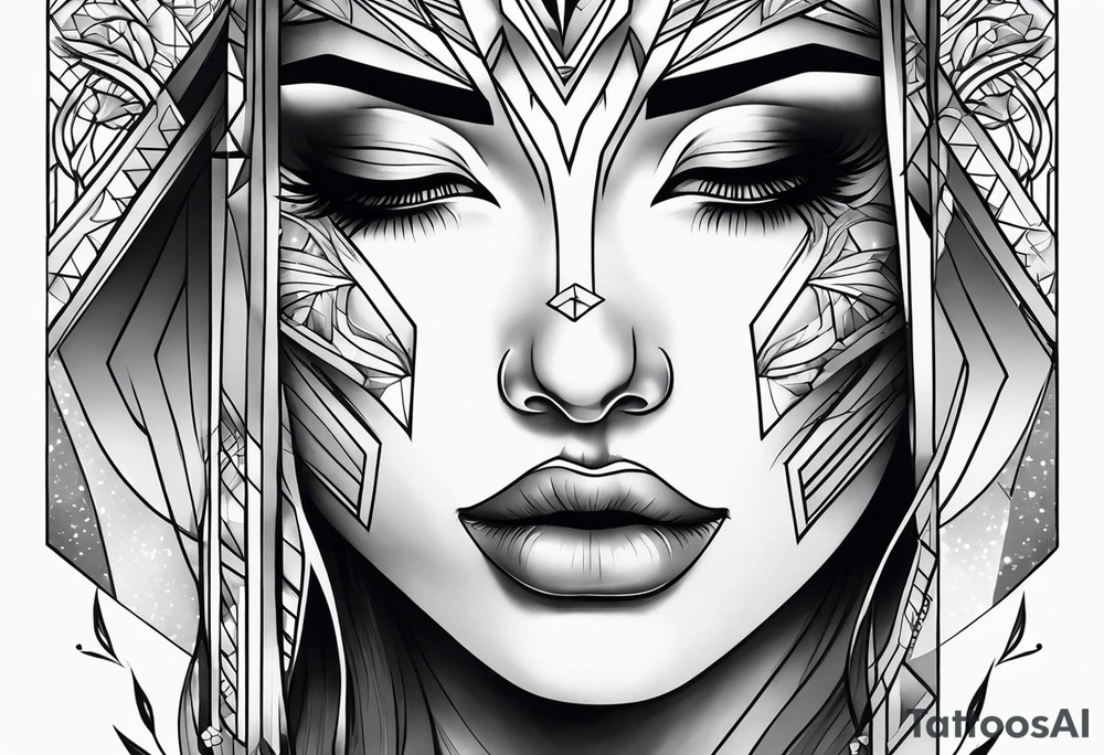 crying face tattoo idea