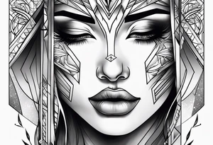 crying face tattoo idea