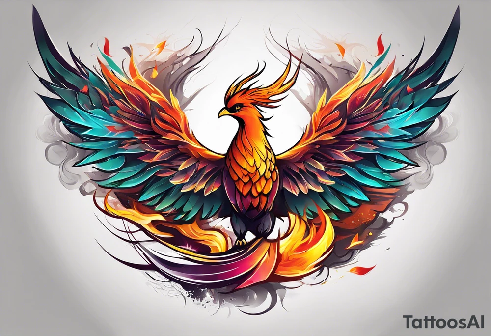 rising phoenix tattoo idea
