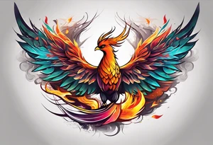 rising phoenix tattoo idea