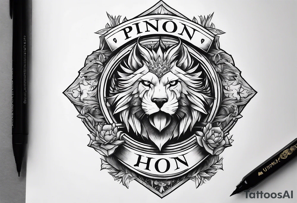 Pinon family crest tattoo idea