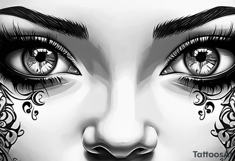 Harley quinn eyes tattoo idea