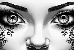 Harley quinn eyes tattoo idea