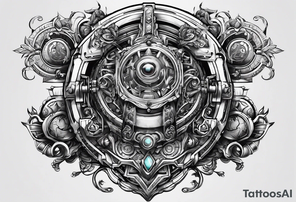 caboclo de lança robotizado tattoo idea
