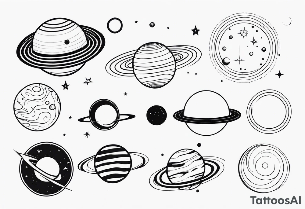 solar system tattoo idea