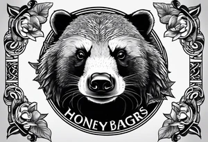 Angry Mc honey Badgers tattoo idea