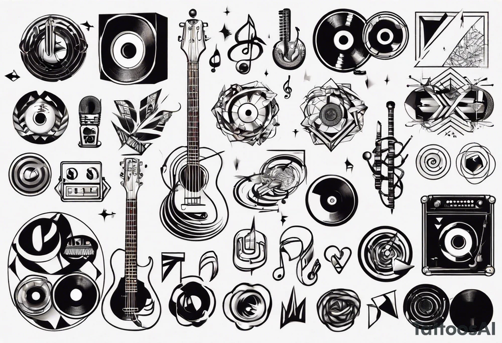 music sound tattoo idea