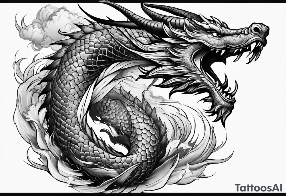 long dragon for sleeve that cover all the arm tattoo idea