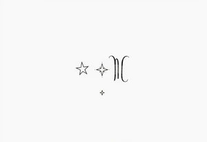 Castor and pollux star  Gemini zodiac 
constellation tattoo idea