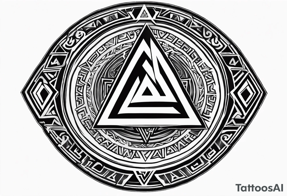 Valhalla shield valknut tattoo idea