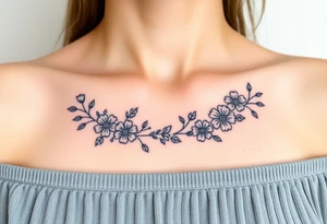 Floral garland tattoo idea
