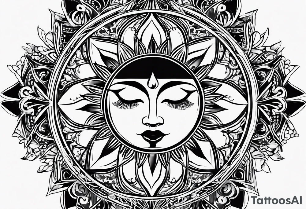 strength, small, sun cross ,  elegant, 
 vishap tattoo idea