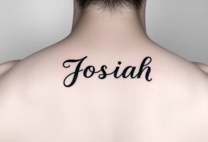 A baby memorial tattoo with the name Josiah tattoo idea