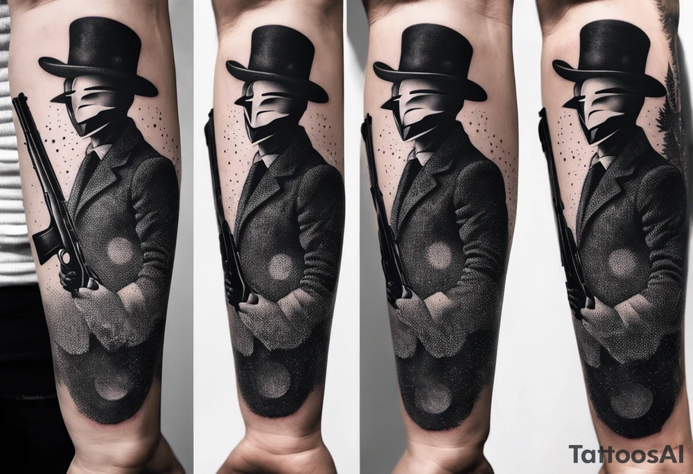 Anonymous with shotgun tattoo idea
