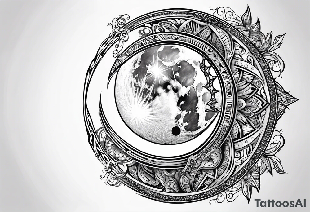 sacred moon tattoo idea