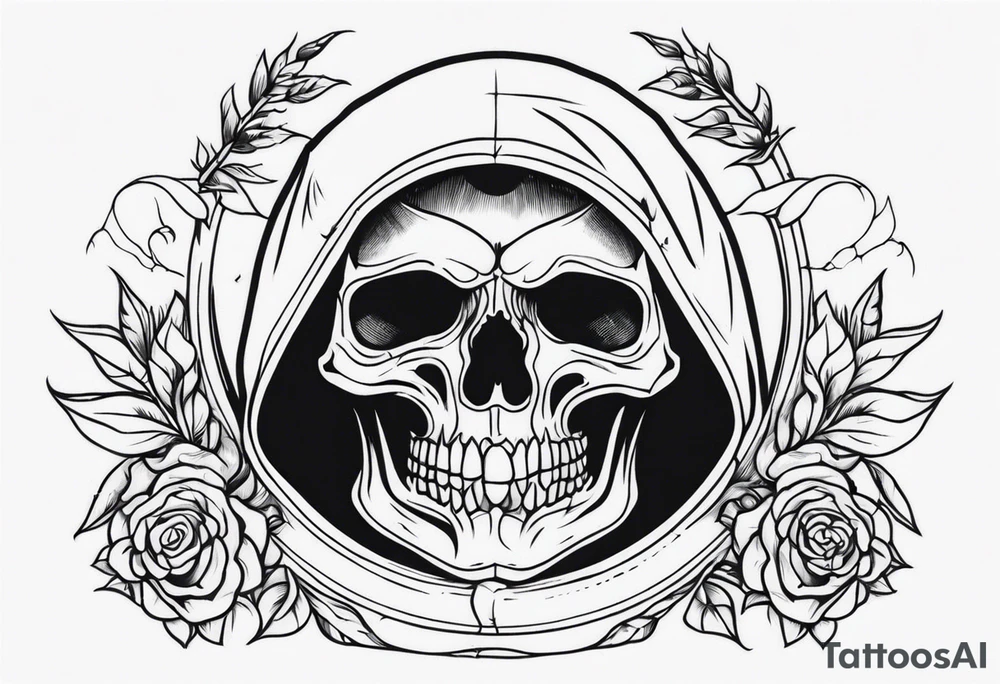 Stomach tattoo 
Reaper tattoo idea
