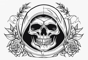 Stomach tattoo 
Reaper tattoo idea