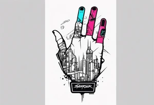 cyberpunk 2077, hand tattoo, subtle, tattoo idea
