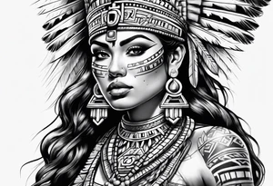 aztec princess tattoo idea