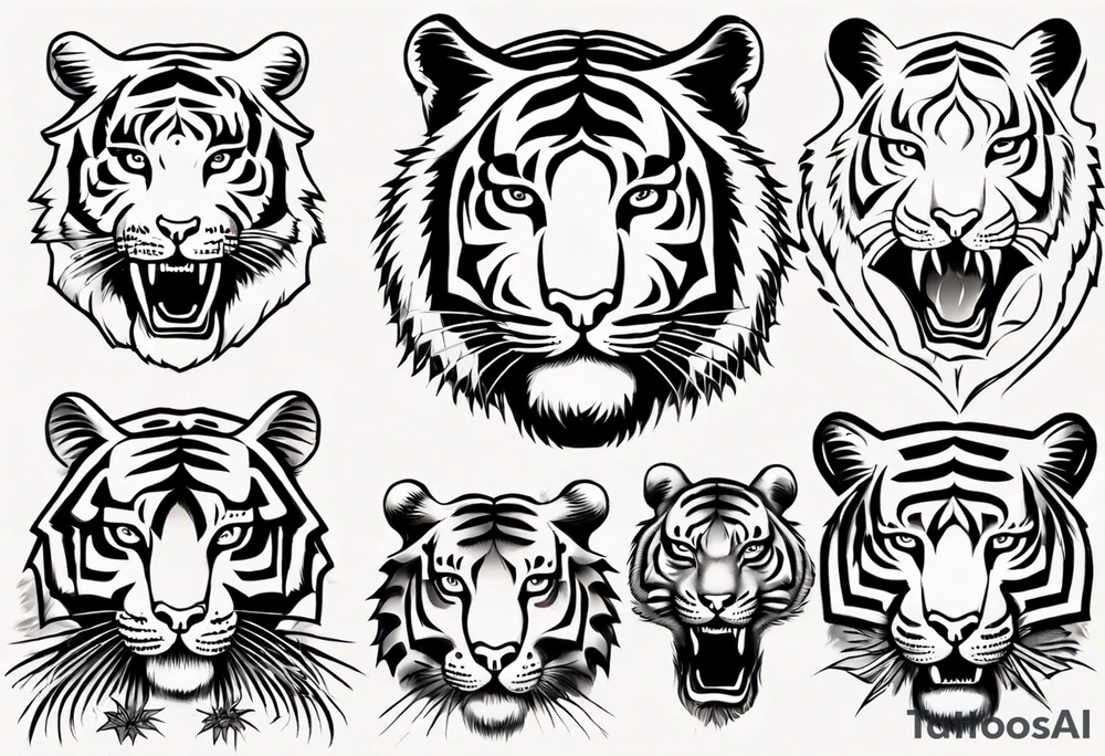 Tiger forearm sleeve tattoo idea