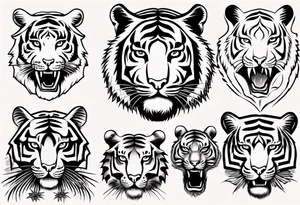 Tiger forearm sleeve tattoo idea