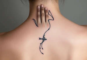 hand letting go kite tattoo idea