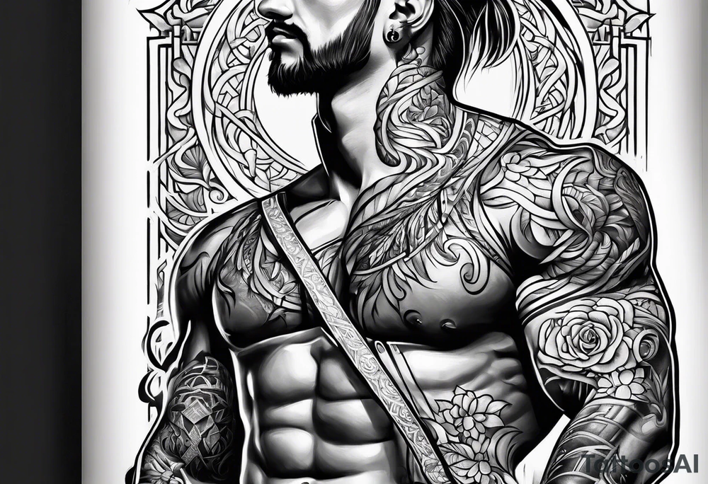 3 lines interconecting tattoo idea