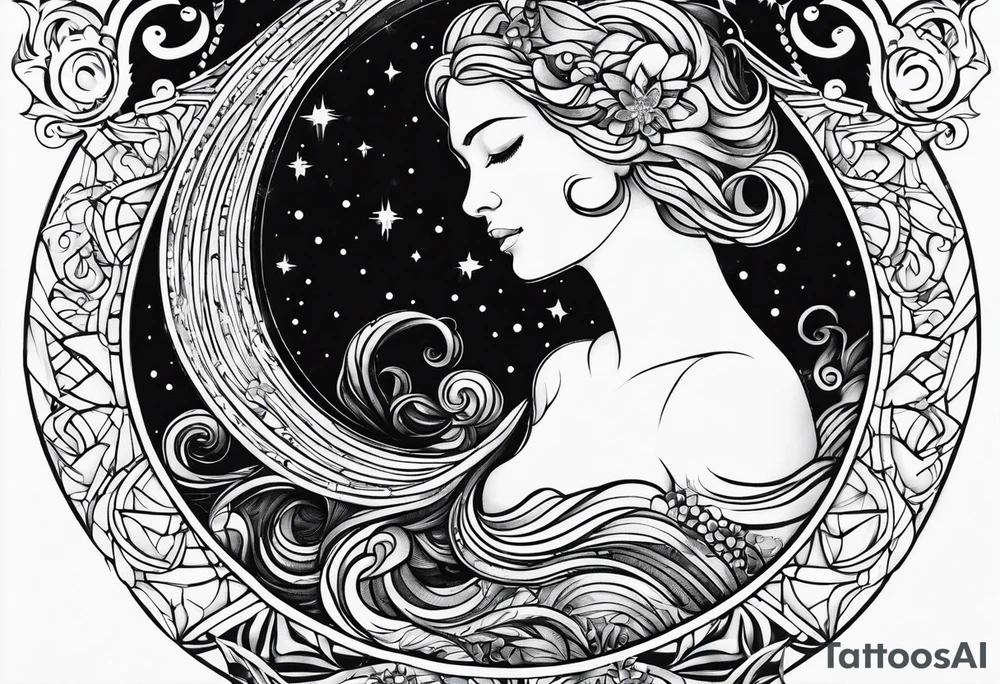 Aquarius sign tattoo idea