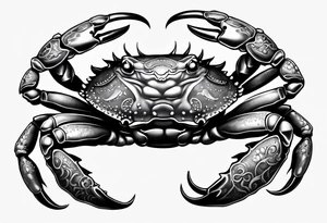 Crab con numero 69 tattoo idea