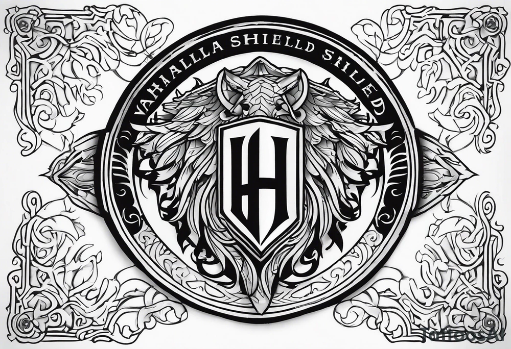 Valhalla shield tattoo idea