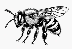 a very small bee tattoo idea