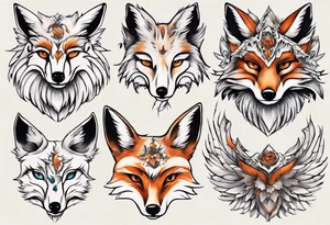 ein tier aus fuchs und eule tattoo idea