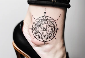 unique minimalist tattoo on ankle symbolizing strength tattoo idea