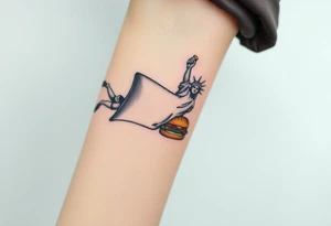 Scooba diver, diving with manta ray belly to belly, huge big mac burger, statue of liberty, in los santos, tattoo idea