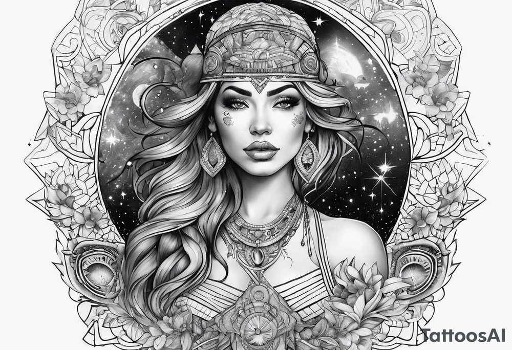 cosmic tattoo idea