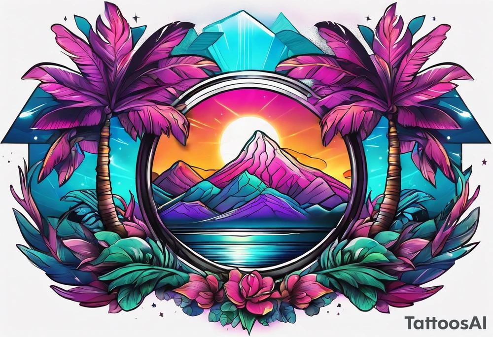 Synthwave tattoo idea