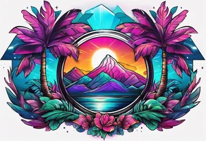 Synthwave tattoo idea