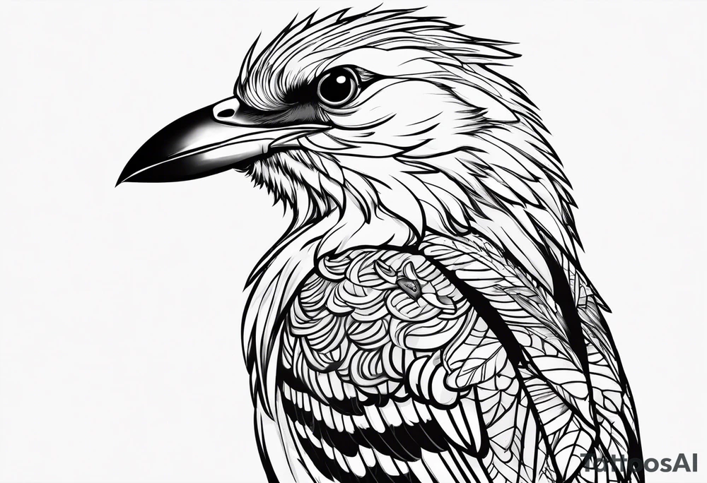 bird smoking cigarette tattoo idea