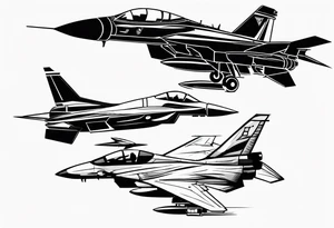 fighter jets tattoo idea