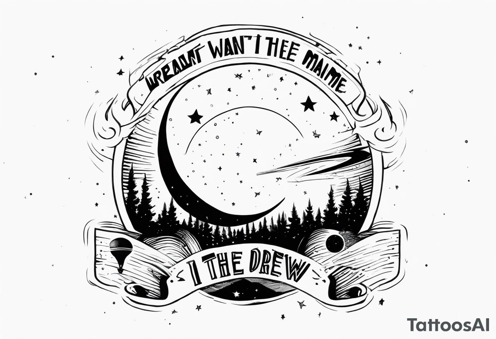 I want the name "Drew" with a space background tattoo idea