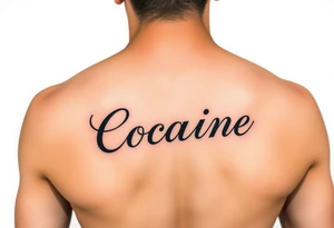 Cocaine written on somebody's foot to be tattooed tattoo idea