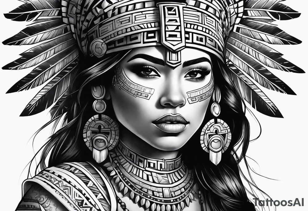 aztec princess tattoo idea