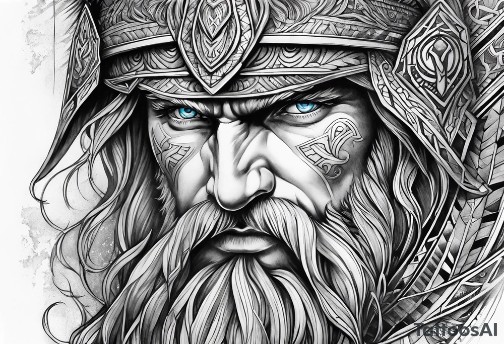nordic god eye scar odin tattoo idea
