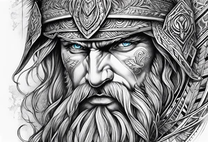nordic god eye scar odin tattoo idea