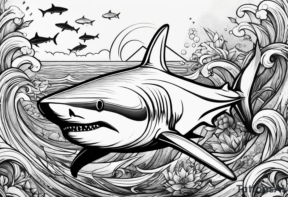 Sharks tattoo idea