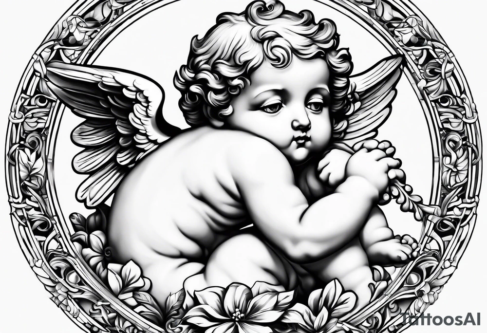 putti without wings tattoo idea
