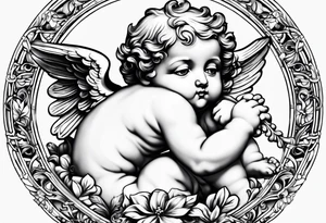 putti without wings tattoo idea