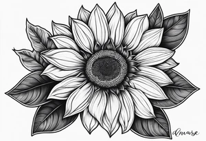 Name Annalise with a small sunflower tattoo idea